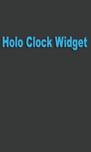 download Holo Clock Widget apk